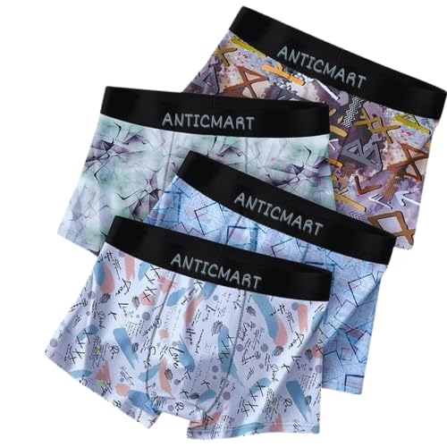 Image of Men's Airsoft Anti-Bacterial Trunks (Pack of 4) | Breathable Nylon | Sweat-Wicking Comfort | Everyday Regular Fit