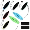 Hetenoyo 5 Pcs Mini Finger Surfboard for Car Ride Wind, Finger Board Finger Flexibility Exerciser, Office Finger Tip Deck Board Fingertip Surfboard Finger Surf Boards for Adults Relax