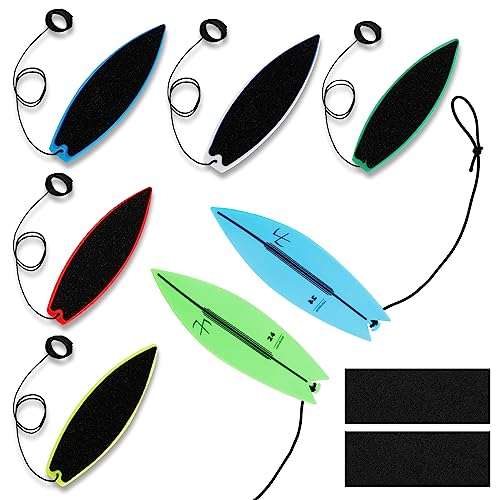 Hetenoyo 5 Pcs Mini Finger Surfboard for Car Ride Wind, Finger Board Finger Flexibility Exerciser, Office Finger Tip Deck Board Fingertip Surfboard Finger Surf Boards for Adults Relax