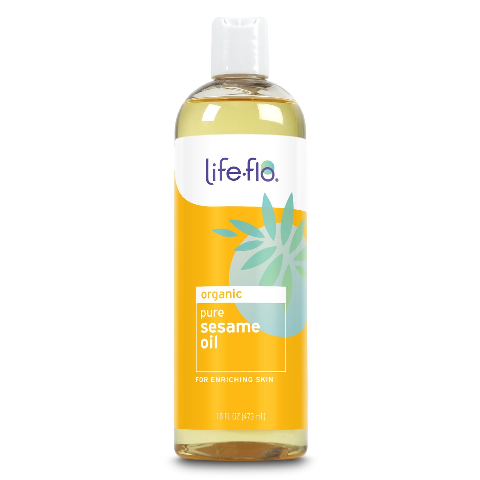 Pure Sesame Oil | Certified Organic, Cold Pressed, Food Grade & Hexane Free | For Skin, Face, Body & Massage Therapy | 16 fl. Oz.