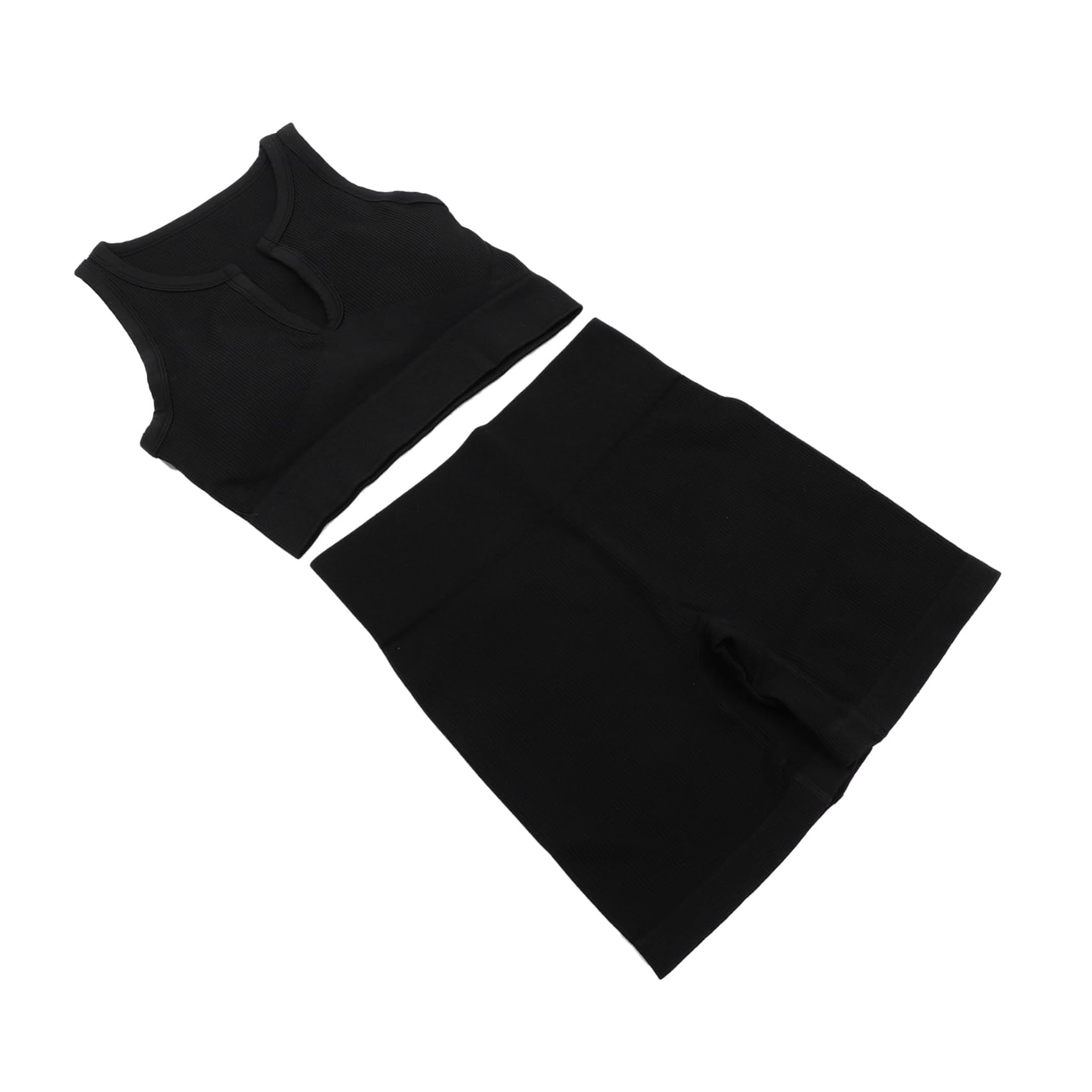 Beaupretty High-Waisted Yoga Shorts and Tight Fitness Vest Set for Women Breathable Workout Clothes for Gym and Yoga