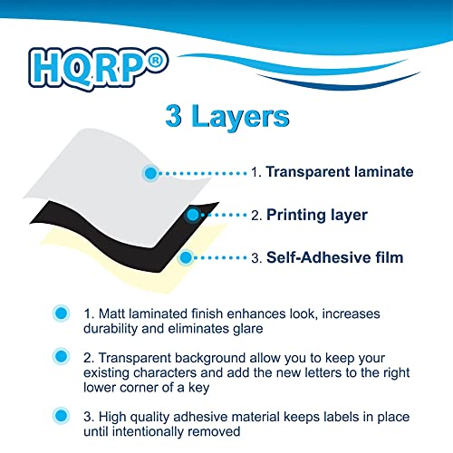 Pegatinas para teclado hebreo HQRP fondo transparente miniatura 3