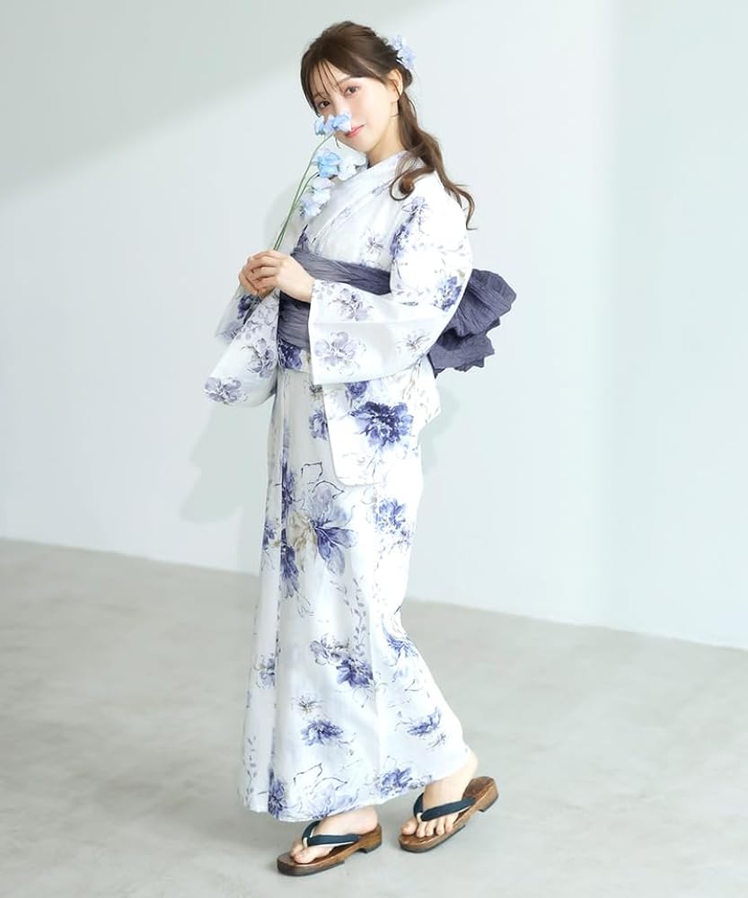 nk　Dita　浴衣セット　水彩の明鏡しらべ Dita 浴衣 水彩の明鏡しらべ 青 パールベルト - メルカリ