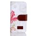Suppion 1pc Fashion Flower Wallet Magnet Design Cover Case for Iphone5 5g 5s (White)