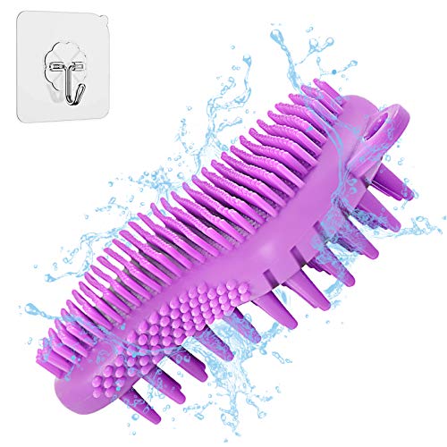 Hair Scalp Massager Shampoo Brush, Soft Silicone Scalp Care Brush - Exfoliates keratin and dandruff for All Hair Types of Women, Men, Kids, Pets