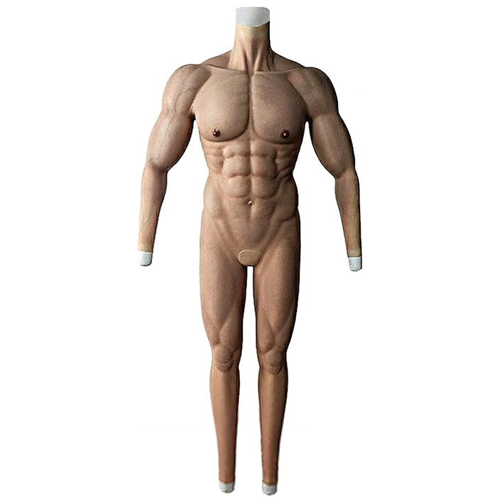 Buy GKPLY Male Chest Silicone Muscle Suit, Fake Male Chest Arm Silicone