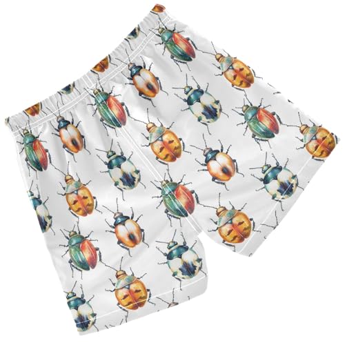 Pigsaly Boys Swim Trunks Animal Orange Beetle Boys Board Shorts Swimsuit Swimwear Summer Bathing Suit 4T2