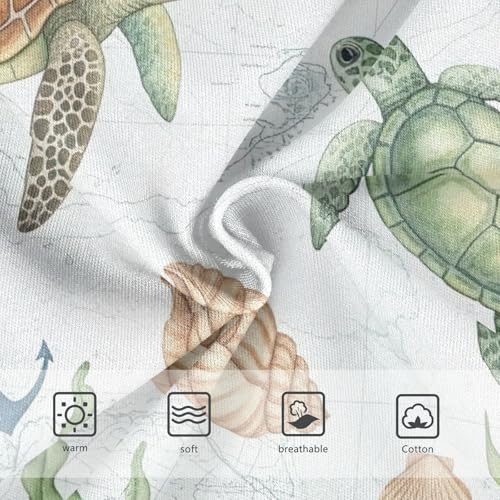 Watercolor Sea Turtles Kids Underwear Girls, Toddler Girl Panties, Girls' Cotton Brief Underwear, 2–8 Years3