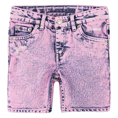 Levi's Girls' Big Denim Midi Shorts, Sachet Pink, 12