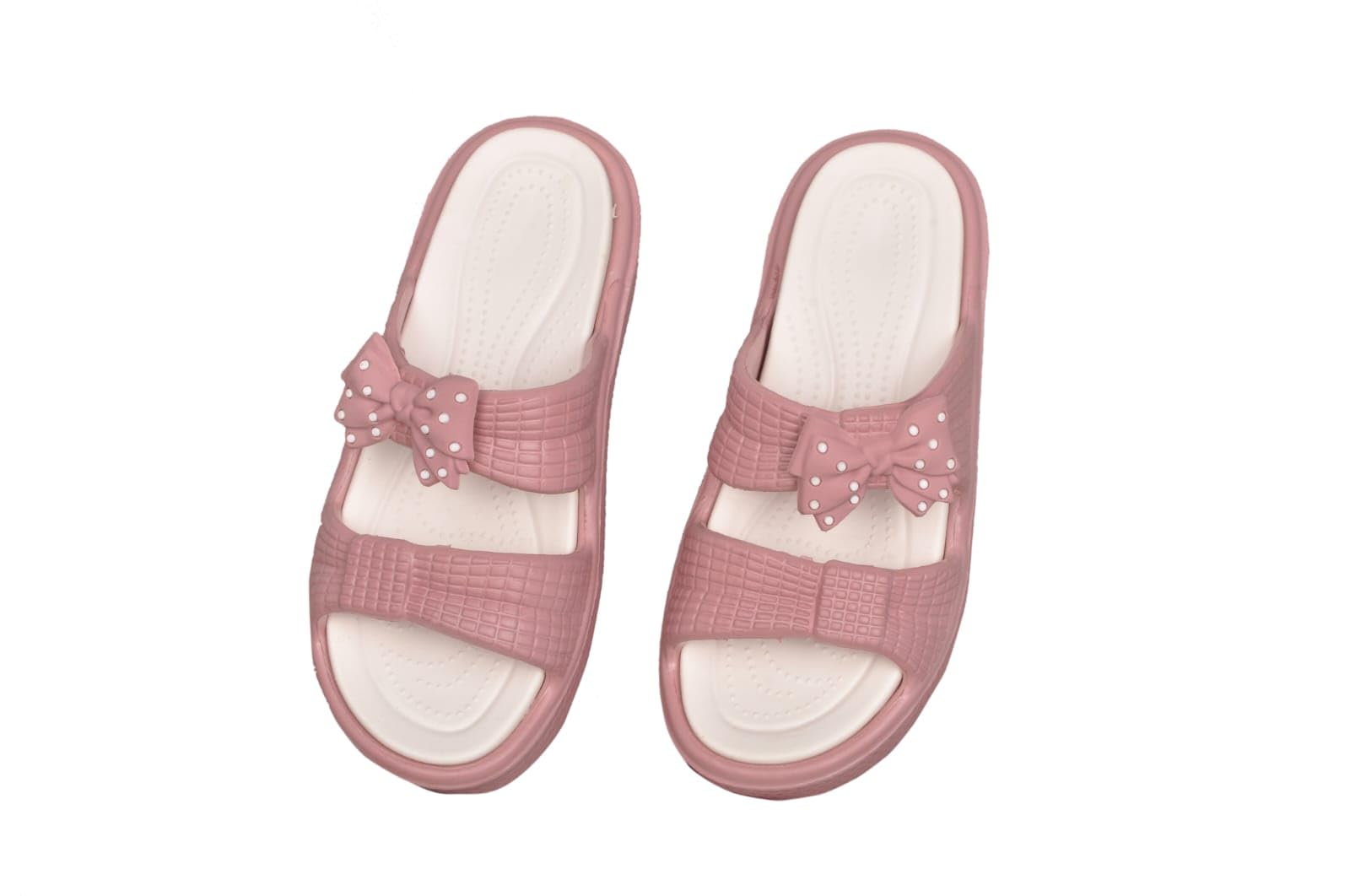 Women Platform Slide Slippers with Bow | Stylish Lightweight Slip-On Sandals for Girls | Soft Cushioned Anti-Skid Wedge Chappals for Indoor Outdoor Daily Wear-picture-40