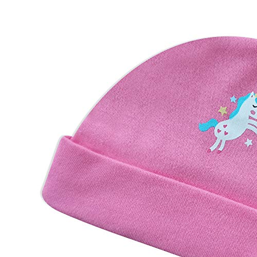 Newborn Unisex Baby Boy Baby Girl Hats 0-6 Months Unisex Organic Cotton Caps and Mittens Set, White152