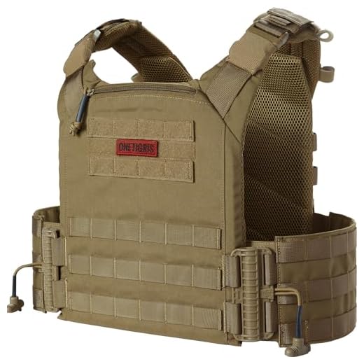 OneTigris Gilet tactique FYR Airsoft, Gilet Porte Plaque, Réglable et respirant, Gilet par Balle pour Paintball Police Airsoft