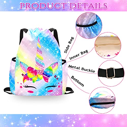 Rlgpbon Drawstring Backpack For Kids Girls And Boy,Girls Gym Dance Bag,Sports Gym Bag For Girls Kids Waterproof Swimming Beach Sackpack #TOP2