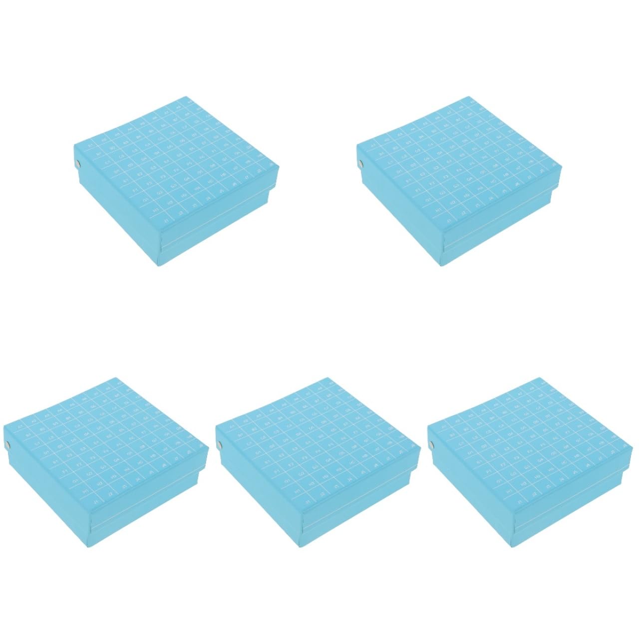 Amosfun 5 Pezzi Scatola Per Tubi Criogenici Piccolo Laboratorio Supporto Per Tubi Congelare Riutilizzabile Supporto Criogenico Per Provette Da Centrifuga Congelatore Plastica