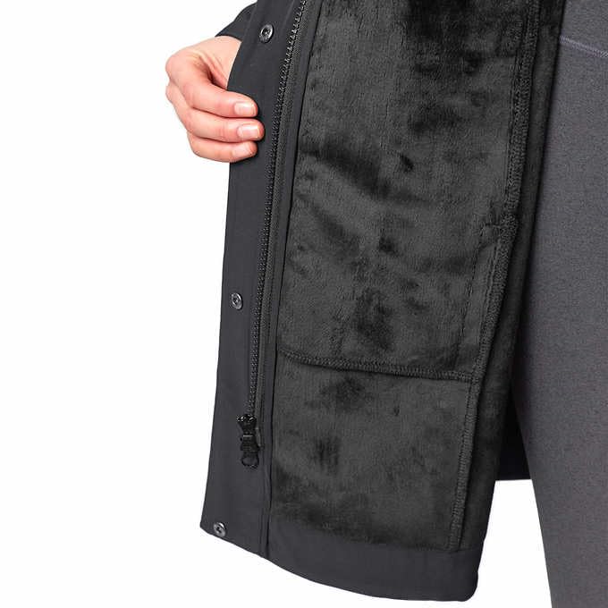 Mondetta Ladies' Long Softshell Jacket (Black, Small)3