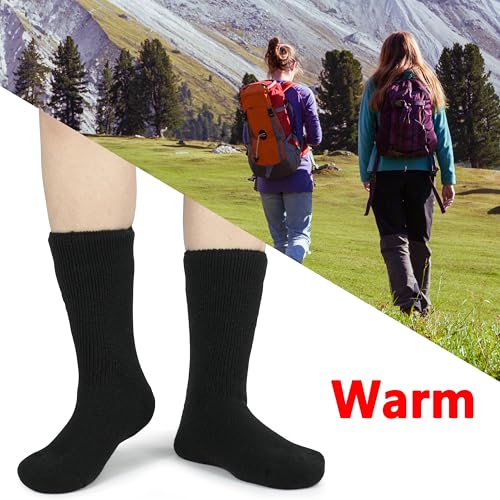 Image of BomKinta Women Thermal Socks - Thick Boot Sock Warm Winter Crew Socks - Cozy Soft Christmas Socks Size 5-10