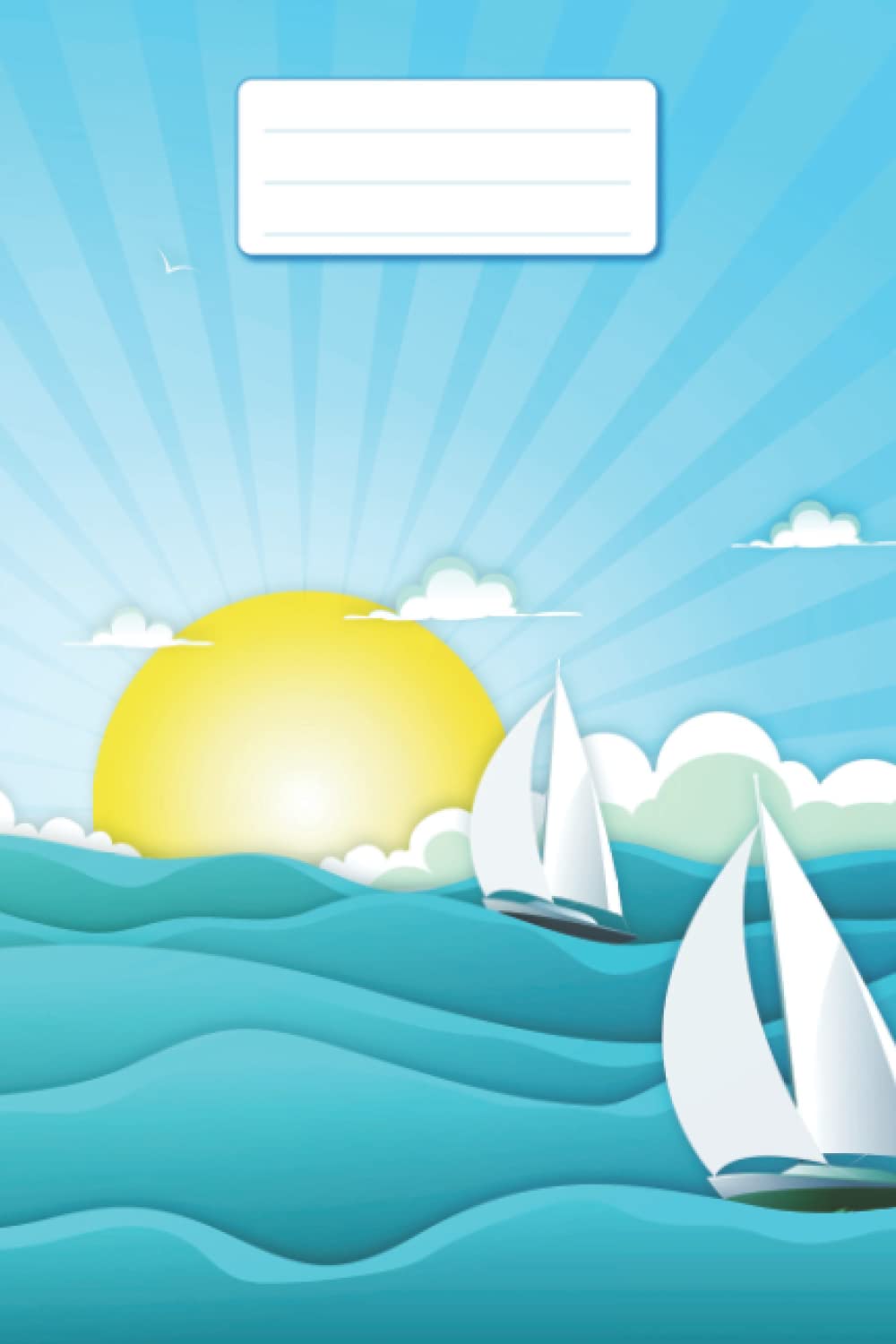 Sailboats and Compass Composition Notebook, School & College Supplies, Writing Journal, Wide-Ruled Comp Book with Lined Paper: Keep your thoughts and ... assignments together in one place