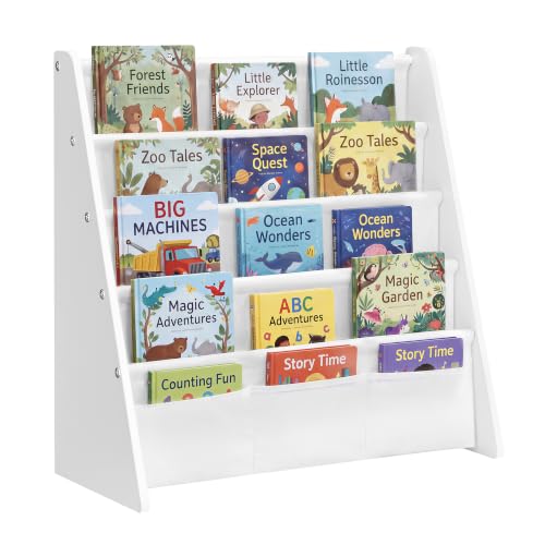 SONGMICS Librería Infantil de 4 Niveles, de Tela Oxford