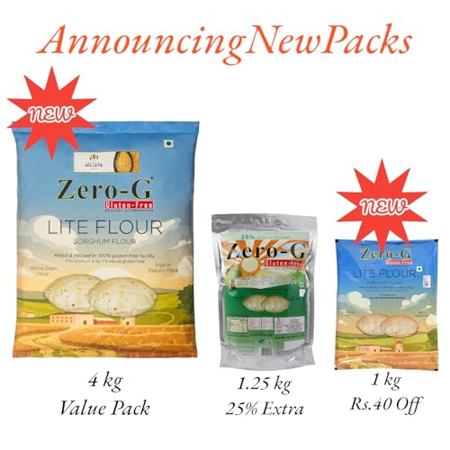 Image of ZERO - G Lite Flour Gluten Free,Sorghum /Jowar Atta Flour Pack Of 1 Kg