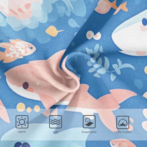 KLL Sea Animals and Ocean Creatures Toddler Boys' Cotton Briefs Breathable Undies3