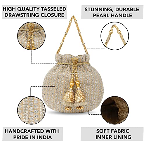 Image of Peora Malti Color Clutch Purses for Women Handmade Evening Handbags Bridal Clutch