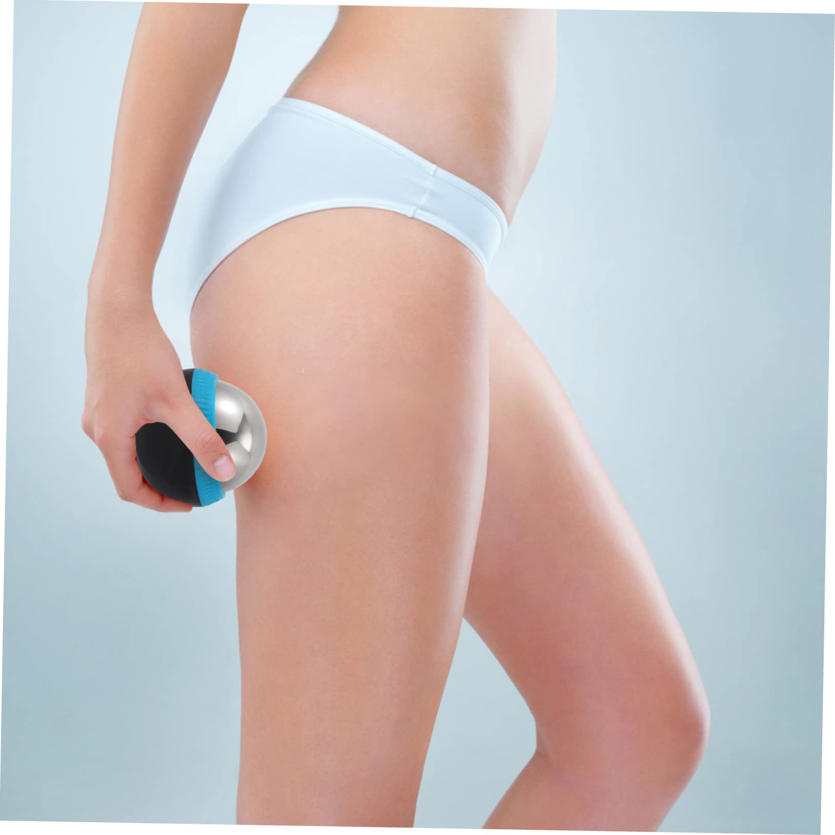 Balle de Massage Musculaire 1pc en Acier Inoxydable Bleue