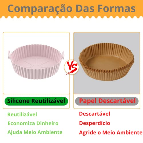 Forma Cesto De Silicone Para Air Fryer Reutilizável Antiaderente Forro T-Kai