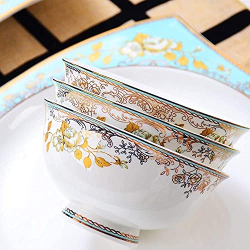 Plats et assiettes en porcelaine fine au style luxueux blanc et or pour dresser une table chic - 6