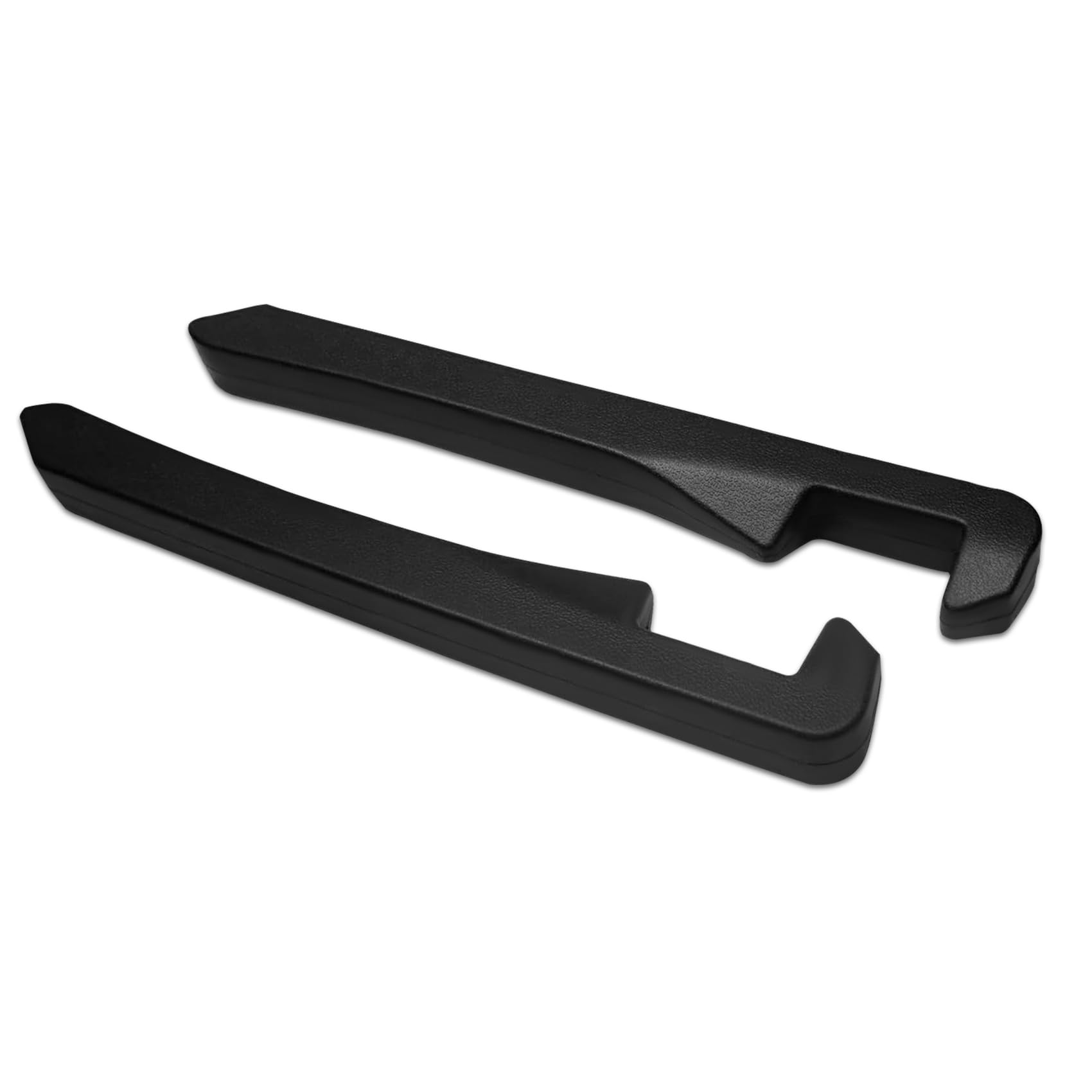 HQRNYP - 2 protectores de asiento de coche de piel sintética para rellenar el espacio entre el asiento y la consola central, accesorios universales para el interior del coche, organizador flexible para la mayoría de los coches, color negro
