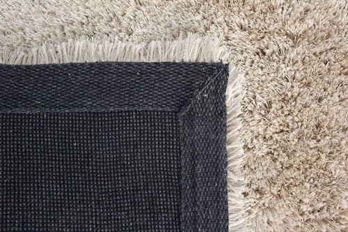 Image of Shaggy Carpet for Home 8X10 FEET Ultra-Soft, Thick, and Stylish Shag Texture Ideal for Living Room, Bedroom, or Office - Easy to Clean and Perfect (Beige, Plain Solid)