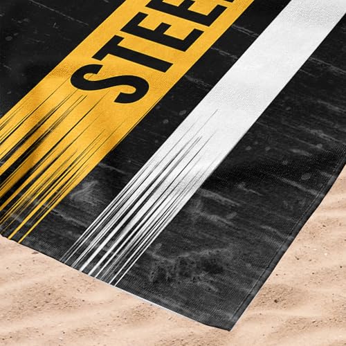 Image of Northwest NFL Pittsburgh Steelers Microfiber Beach Towel, 30 x 60 Inches - Quick Dry, Sand Resistant, Lightweight, Highly Absorbent, Blitz Design