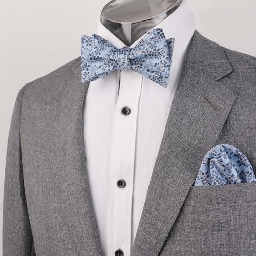 Image of Alizeal Mens 2pcs Floral Pattern Bow Tie Set