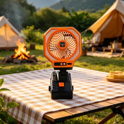 Ventilateur de camping portable à pince rechargeable 3 vitesses