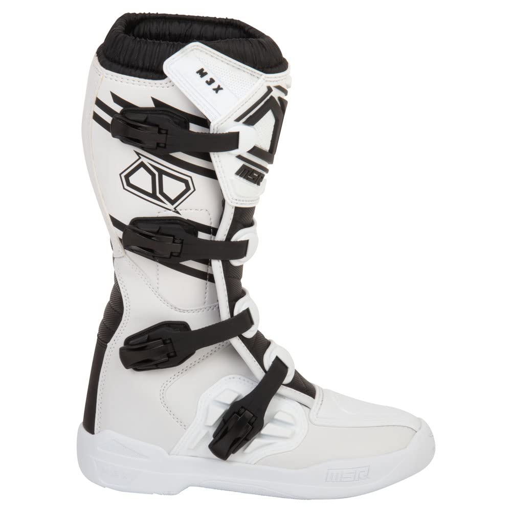 MSR Youth M3X Motocross Boots (4, White)