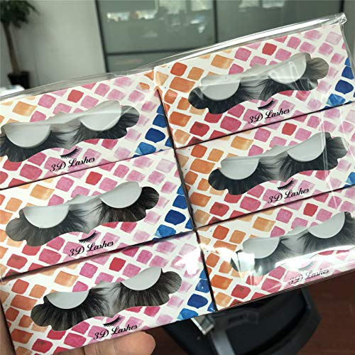 PLEELL False Eyelashes Pack Professional Reusable 5D Mink Lashes - Natural Thick Fluffy Fake Eyelashes Faux Mink Lashes Pack