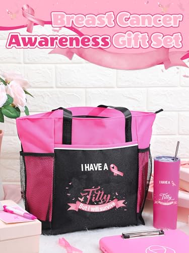 Breast Cancer Awareness Gifts for Women Cancer Awareness Tote Bag Large Chemo Care Package 20oz Stainless Steel Tumbler2