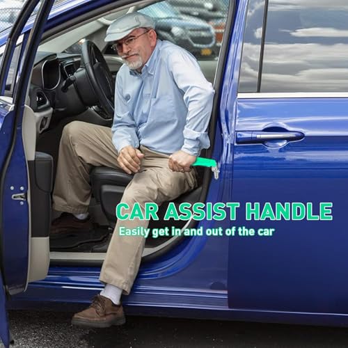 Car door handle for elderly, 3 in 1 Car Handle Assist Support Handle, Portable Auto Grab Bar Cane Support Aid - Standing Mobility Safety Tip to Help Get Out - Assistive Device for Seniors, Handicapped - Image 6