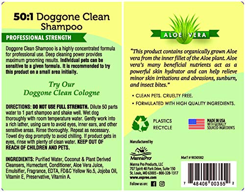 Espree Doggone Clean Shampoo For Dogs | Made With 100% Organic Aloe Vera | 1 Gallon #TOP1