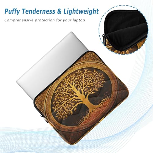 Funda para portátil 13-14 pulg con diseño árbol dorado miniatura 5