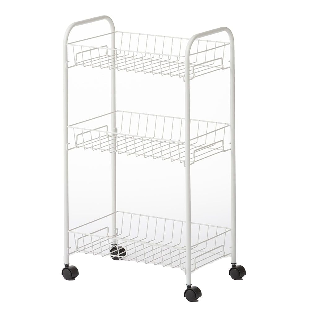 ⭐️新品未使用品⭐️ キッチンワゴン3段 家電をフル活用！タワー型頑丈キッチンワゴン 3段ワイド 幅56.5
