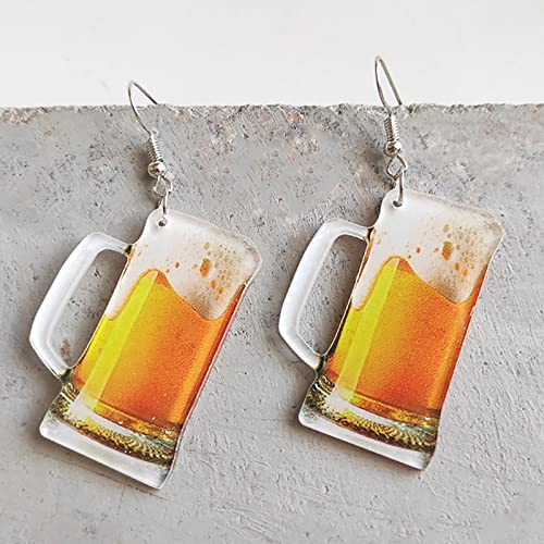 Boucles d'oreilles en verre à vin pour femme en acrylique transparent - Bière, vin, whisky - Accessoires de bijoux, taille unique, Acrylique – vue 2