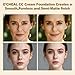 O'CHEAL CC Foundation with SPF 50+, Full Coverage Moisturizer Color Correcting Cream Concealer Powder Foundation, Lightweight Waterproof Oil-Free Pre-makeup Primer for All Skin Types (Ivory)