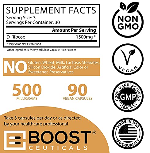 Popular Together D Ribose Coq10 200 Mg Vegan No Additives Bundle - Pure Non-Gmo - Gluten Free 1500 Mg Daily Dose D-Ribose 90 500 Mg Capsules And High Absorption Coq10 With Bioperine #TOP3