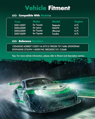 Image of SCITOO AC Compressor for Toyota for Tundra 4.7L 2007-2010 | Fast Cooling, Ultra Low Noise (≤72 dB) Air Conditioner Compressor for Summer, with Clutch, 10345050 638827 CS20116 67312