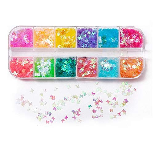 1 Case Holographic Sequins Love Star Pink White Nail Art Glitter Nails Paillette Holo Flakes Decoration Manicure DIY Accessories (6)