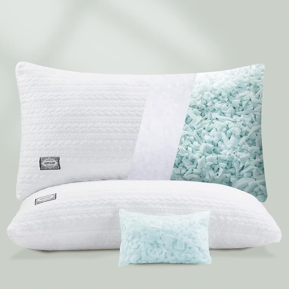 11/mo Finance LIANLAM Shredded Memory Foam Pillows for Sleeping, Bed