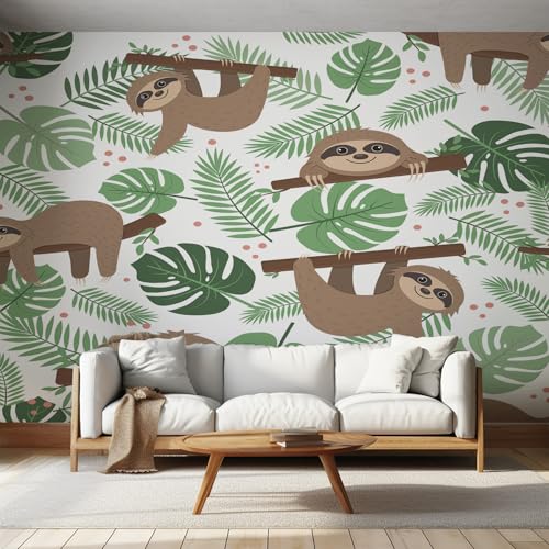 Fresque murale tropicale pour chambre parentale effet jungle - 5