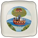 Lieferumfang: 1x Villeroy & Boch Charm & Breakfast Design Naif Servierplatte (30 cm), Material: Premium Porzellan, Farbe: Weiß/Bunt