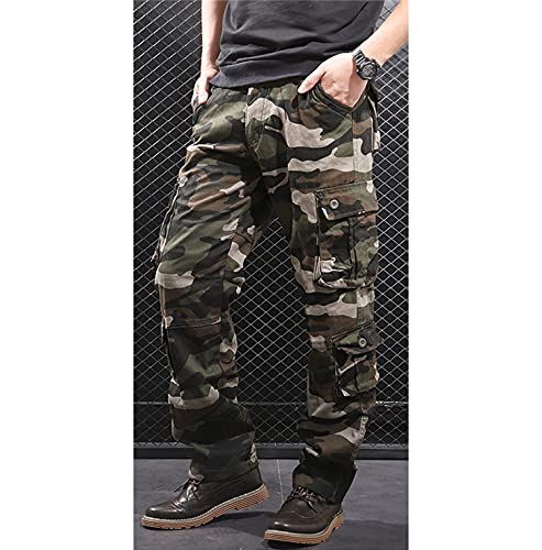 Men's Relaxed Fit Casual Military Trousers Multi Pocket Camo Pants Lightweight Hiking Outdoor Combat Cargo Britches2