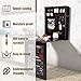 Tangkula Wall Mounted Desk, Floating Desk with Chalkboard, Space Saving Fold Up Wall Convertible Desk, Multi-Function Wall Mounted Table with Storage Shelves & Hooks（No Assembly Required）